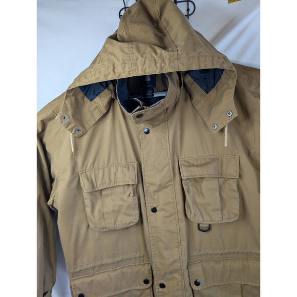 Roundtree & Yorke Outdoors Men's Beige Safari Coat Button Zip Jacket X-Large - Picture 4 of 15